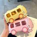 Axyaa Bus-Shaped Children's Sippy Cup with Strap: Cute, Portable, Anti-Fall Drinking Bottle