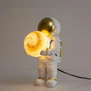 Axyaa Astronaut Moon Lamp Children's Room Bedside Wall Light Decor