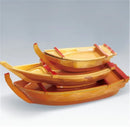 Axya Sushi Sashimi Boat Tray - Black Red Salmon Plate Server
