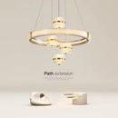 Axyaa Crystal Chandelier Pendant Light - Elegant Luxury Ceiling Fixture for Living Room