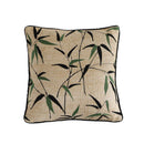 Axyaa Floral Embroidered Linen Cushion Cover with Pompom Accent