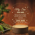 Axyaa 3D Night Light Wooden Base Acrylic LED Lamp, Personalized Gift