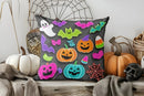 Stained Glass Halloween Ghost Pillow Cover by Axyaa