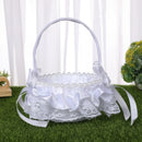 Axyaa Lace Decor Bridesmaid Flower Girl Baskets Rustic Wedding Ceremony Decor