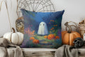 Axyaa Halloween Ghost and Pumpkins Decor Pillow Cover for Sofa Bedroom Car