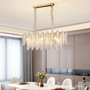 Axyaa Glass Chandelier: Luxury Pendant Lamp for Living Room Lighting