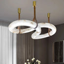 Axyaa Marble Pendant Light: Modern Minimalist Nordic Design Chandelier for Villa Decoration