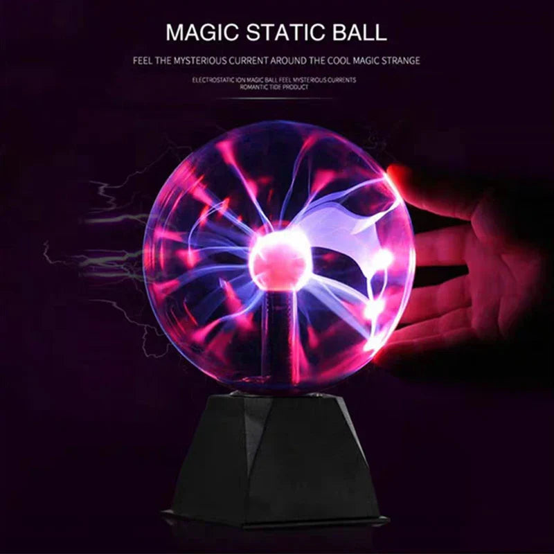 Axyaa Plasma Ball Lamp: LED Touch Control Night Light for Bedroom Decor & Kids Gifts