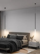 Axyaa LED Pendant Lights: Modern Minimalist Longer Chandeliers for Bedroom, Living Room, Bar