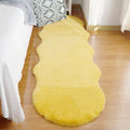 Axyaa Plush Faux Rabbit Fur Carpet: Modern Living Room & Kids Bedside Rug