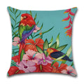 Axyaa Rose Butterfly Print Cotton Linen Pillowcase for Modern Living Room Decor