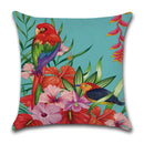 Axyaa Rose Butterfly Print Cotton Linen Pillowcase for Modern Living Room Decor