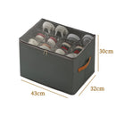Axyaa Shoe Box Organizer: Large Capacity Grid Storage, Multifunctional, Washable