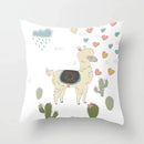 Axyaa Cute Animal Print Polyester Pillowcase for Bedroom Living Room 45x45cm