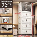 Axyaa 72cm Foldable Storage Cabinet with Rolling Wheels - Bedroom/Living Room/Bathroom Organi