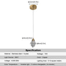 Axyaa Modern Diamond Chandelier Crystal Ceiling Light for Home Kitchen and Living Room