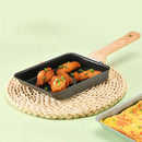 Axyaa Nonstick Tamagoyaki Pan: Rectangular Japanese Omelette Egg Roll Pan with Detachable Handle