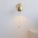 Modern Axyaa Bedside LED Wall Lamps, Swing Arm E27 Bulb, Gold Copper Finish