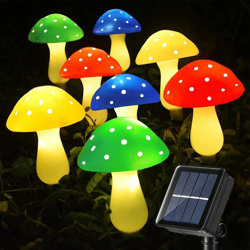 Axya Mushroom Solar Lights for Outdoor Garden Decoration