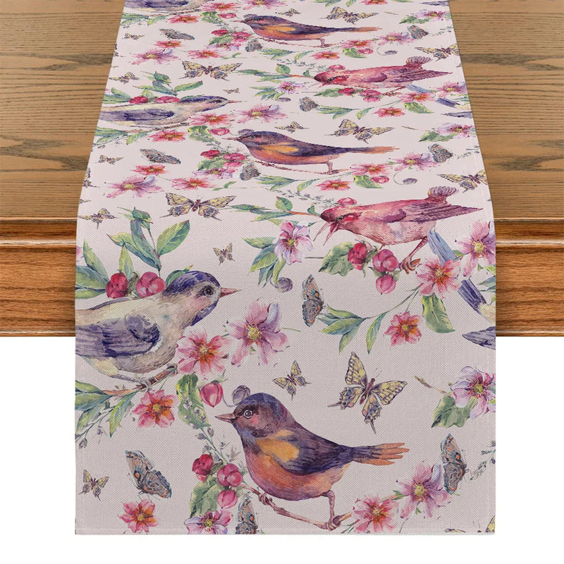 Axyaa Floral Table Runner for Kitchen Dining Decor