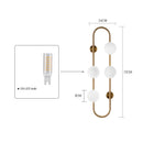 Axyaa Modern Black Wall Lights with White Glass Ball Lampshade