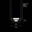 Axyaa Art Deco LED Chandelier in Gold, Black, and Chrome Finishes