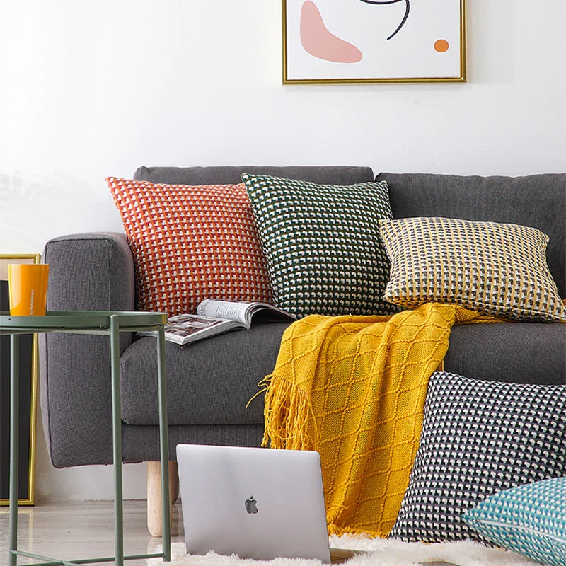 Soft Nordic Throw Pillowcase 45x45cm for Couch Sofa Bed Chair Living Room