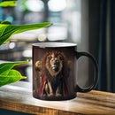 Axyaa Color Changing Animal Ceramic Mug Lion Tiger Heat Sensitive Coffee Cup