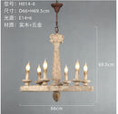 Axyaa Wooden Chandelier: Rustic Country Style for Homes, Hotels & S. Spaces