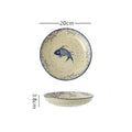 Axyaa Retro Ceramic Salad Plate Set for Dining and Serving