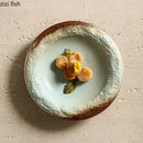 Axyaa Stone Pattern Ceramic Plate Set