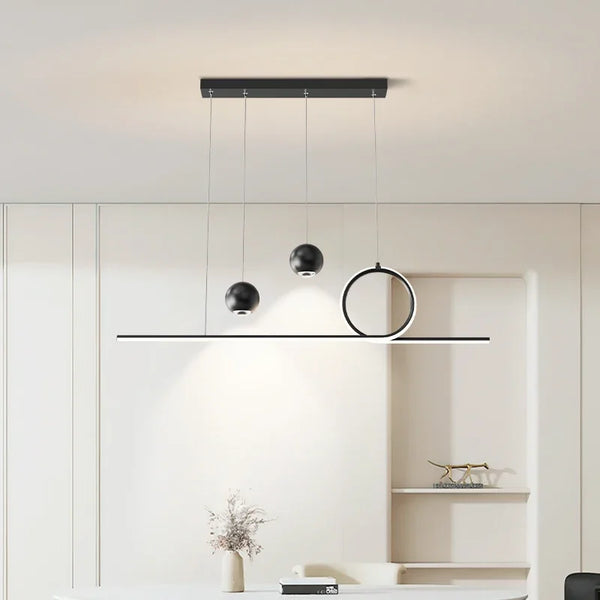 Axyaa Nordic Black/White 120cm LED Pendant Chandelier for Dining Room & Kitchen