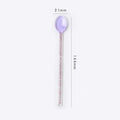 Axyaa Glass Dinnerware Spoon Set - Long Handle Kitchen Accessories