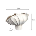 Axyaa Irregular Fold Pattern Ceramic Vase | Wavy Shape Flower Pot & Fruit Dish
