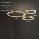 Axyaa Crystal Pendant Lamp: Modern LED Ceiling Light for Luxury Living Rooms