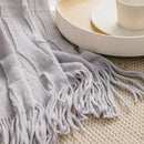 Axyaa Tassel Blanket: Acrylic Cashmere Soft Throw Cover for Home Decor & Nap Warmth