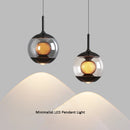 Axyaa Glass Pendant Light: Modern 3D Night Chandelier for Bedroom, Living Room, Dining Room