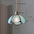 Axyaa Colorful Glass Copper LED Pendant Lights for Kitchen Bedroom Living Room