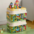 Axyaa Lego Toy Storage Case: Stackable Bins with Adjustable Containers