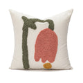 Axyaa Floral Pillow Case: Light Luxury Embroidered Cushion Cover, 45x45cm