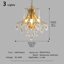 Axyaa French Crystal Chandelier & Modern Cream Style Dining Room Bedroom Fixtures