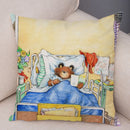 Axyaa Cartoon Bear Cushion Cover - Cute Animal Pillowcase for Sofa and Children's Room