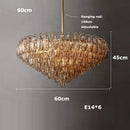 Axyaa Black Chrome LED Chandelier for Dining Room