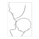 Axyaa Family Portrait Line Wall Art Canvas Poster Son Daughter Love Bedroom Decor