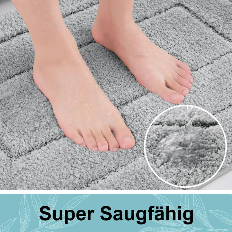 Axyaa Microfibre Non-Slip Bath Rug - Water Absorbent and Washable