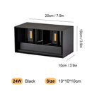 Axyaa Aluminum LED Wall Lamp IP65 Waterproof Outdoor 12W24W Interior Light