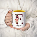 Axyaa Floral Water Cup: Personalized Creative Tea Mug for Birthday, Mothers Day Gift