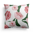 Axyaa Grid Flower Cushion Cover Orange Lemon Pillow Cover Home Decor Sofa Cushions
