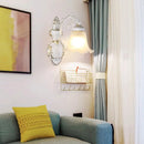 Axyaa LED Wall Lamp: Retro Metal Light with Glass Shade for Home Decor