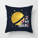 Axyaa Astronaut Theme Polyester Pillowcase Sofa Chair Cover 45x45cm